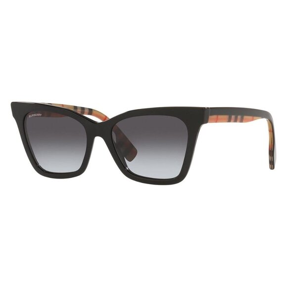 New Authentic  BURBERRY Elsa Black Cat Eye BE4346 39428G Sunglasses Women - Picture 1 of 4